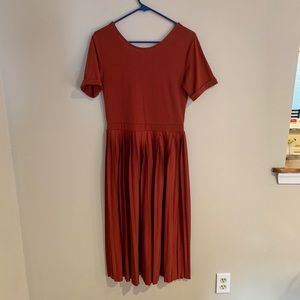 Red dress with V back